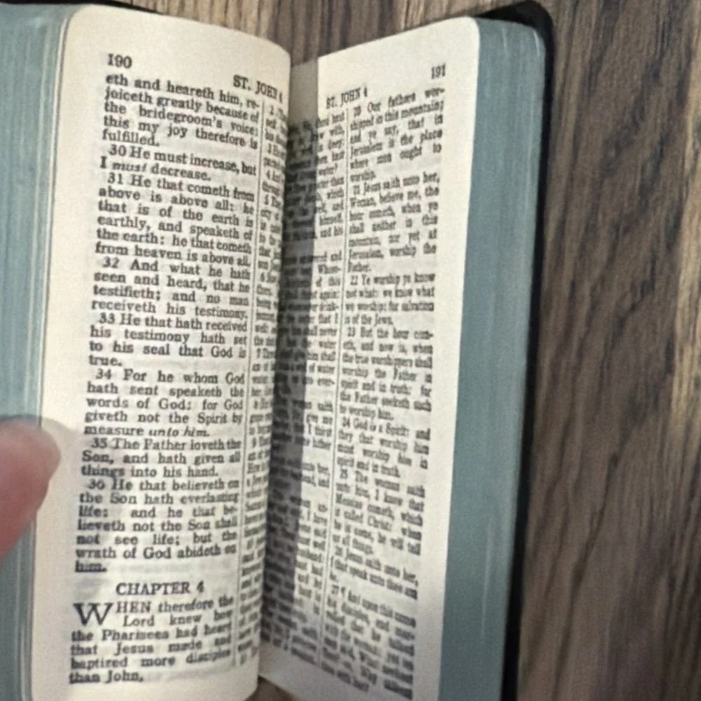 1955 Vintage New Testament Pocket Size Bible American Bible Society B-235 Series